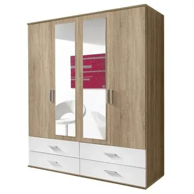 Rasant 4 Door Combi Wardrobe with 4 Drawers - Sonoma Oak