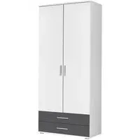 Rasant Extra 2 Door Wardrobe with Drawer - Alpine White