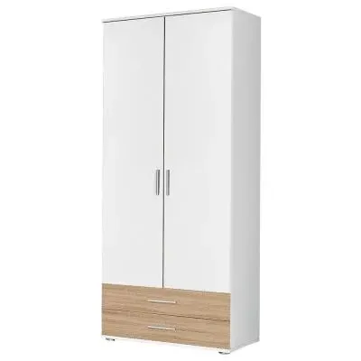 Rasant Extra 2 Door Wardrobe with Drawer - Alpine White