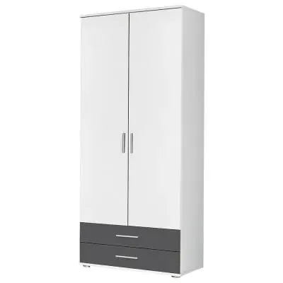 Rasant Extra 2 Door Wardrobe with Drawer - Alpine White image