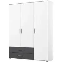 Rasant Extra 3 Door Wardrobe with 2 Drawers - Alpine White