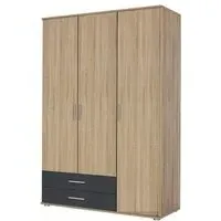 Rasant Extra 3 Door Wardrobe with 2 Drawers - Sonoma Oak
