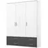 Rasant Extra 3 Door Wardrobe with 4 Drawers - Alpine White