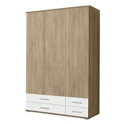 Rasant Extra 3 Door Wardrobe with 4 Drawers - Sonoma Oak