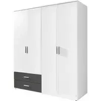 Rasant Extra 4 Door Wardrobe with 2 Drawers - Alpine White