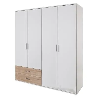 Rasant Extra 4 Door Wardrobe with 2 Drawers - Alpine White