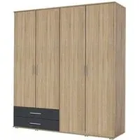 Rasant Extra 4 Door Wardrobe with 2 Drawers - Sonoma Oak