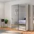 Reflect 131cm 2 Door Mirrored Sliding Wardrobe - Alpine White