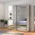 Reflect 175cm 2 Door Mirrored Sliding Wardrobe - Alpine White