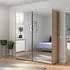 Reflect 175cm 2 Door Mirrored Sliding Wardrobe - Artisan Oak