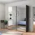 Reflect 175cm 2 Door Mirrored Sliding Wardrobe - Metallic Dark Grey