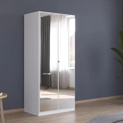 Reflect 2 Door Mirrored Wardrobe - Alpine White image