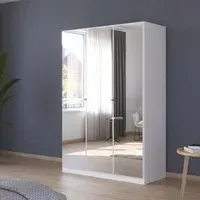 Reflect 3 Door Mirrored Wardrobe - Alpine White