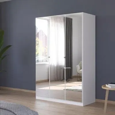 Reflect 3 Door Mirrored Wardrobe - Alpine White image