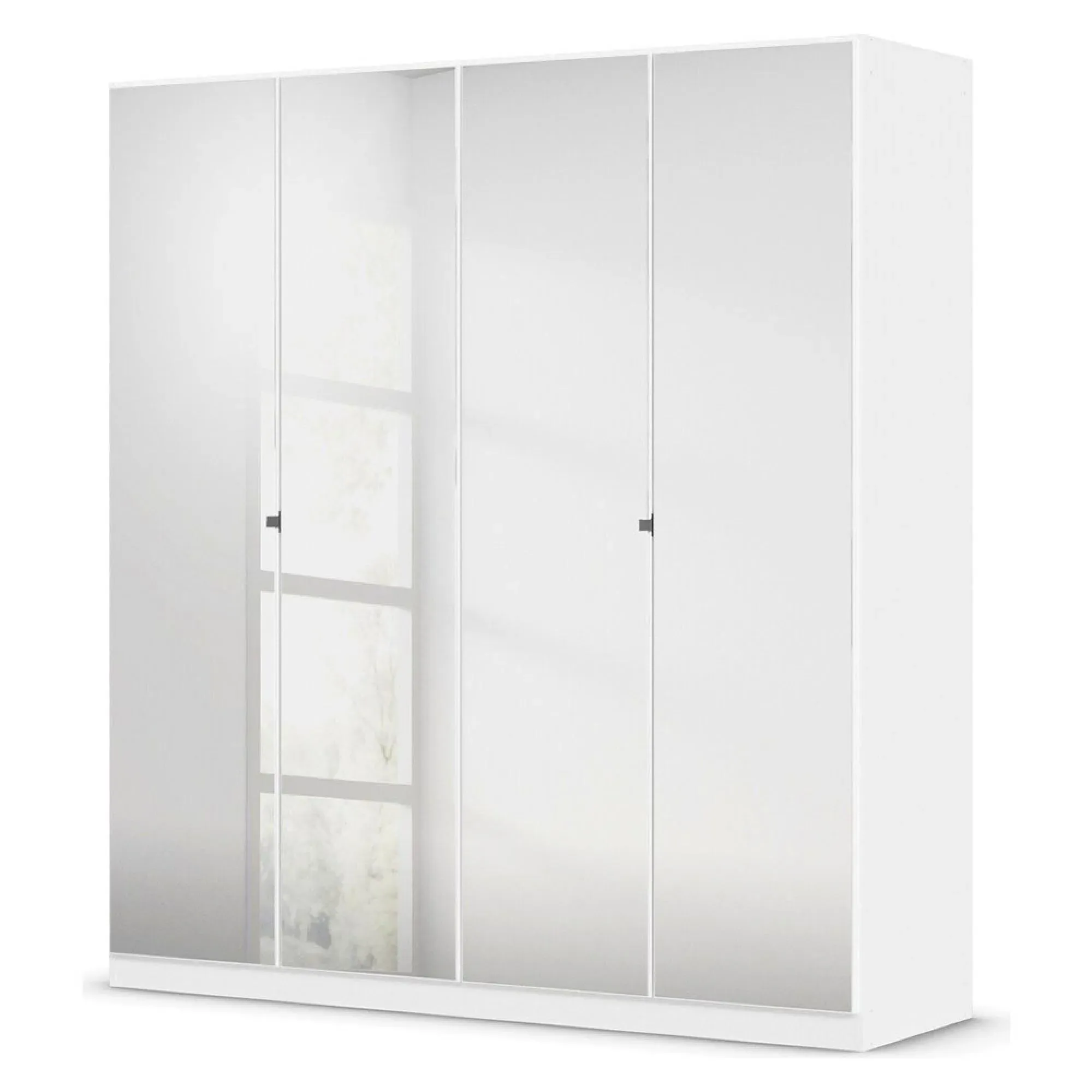 Reflect 4 Door Mirrored Wardrobe - Alpine White