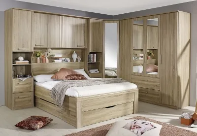 Rivera 160cm Bedroom Set with Storage - Sonoma Oak