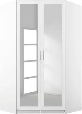 Rivera Corner Wardrobe - White