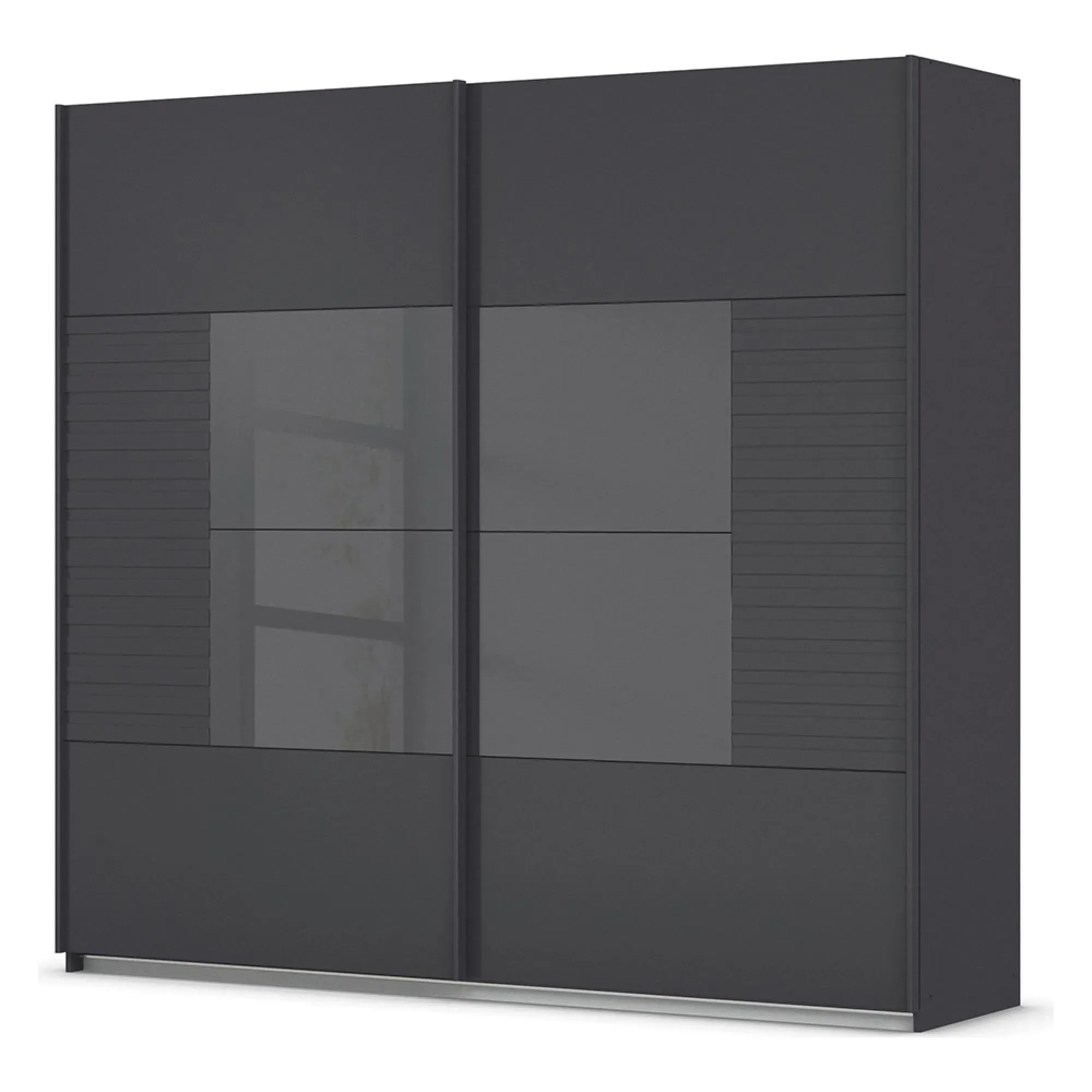Ruga 226cm 2 Door Sliding Wardrobe - Metallic Dark Grey