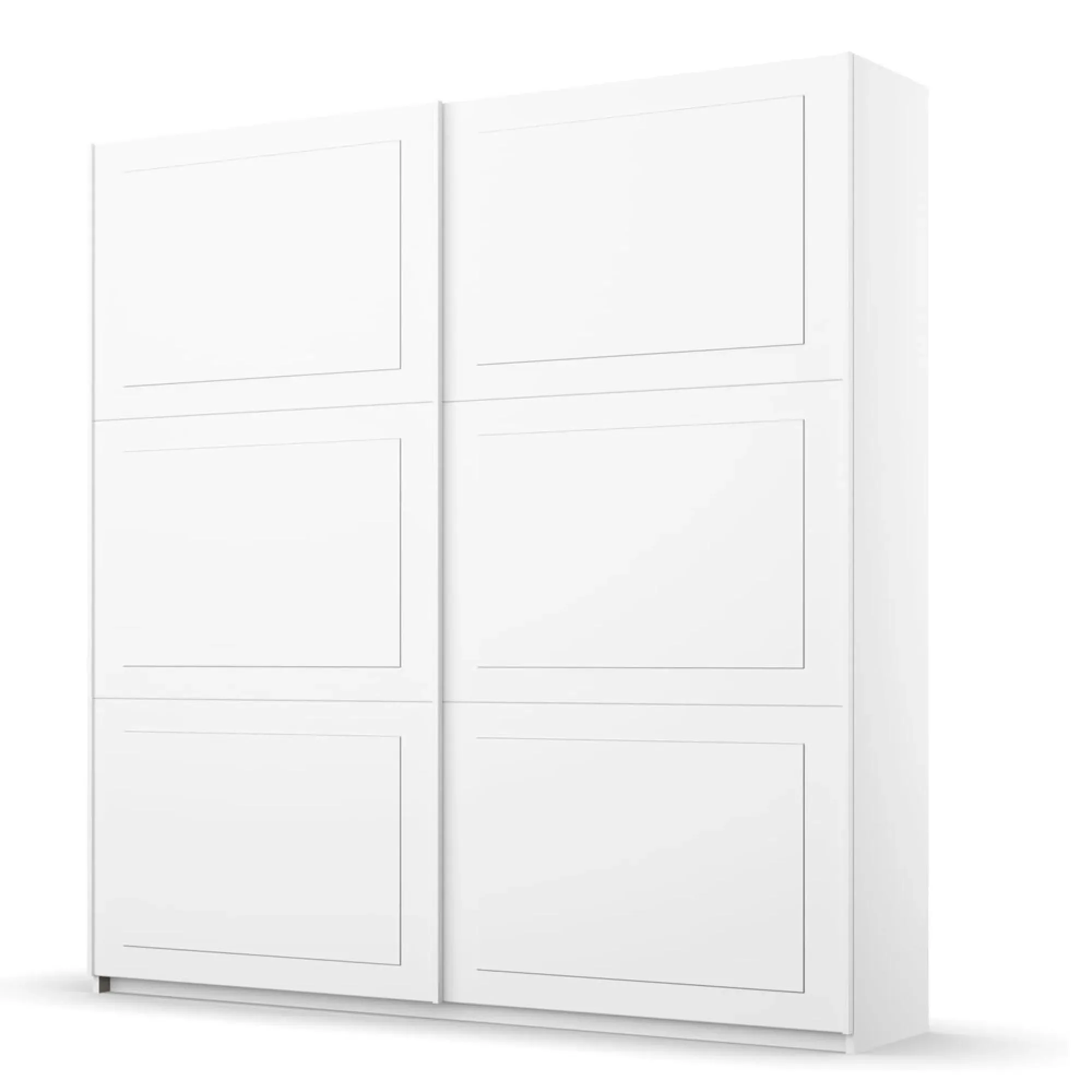 Ruja 175cm 2 Door Sliding Wardrobe - Alpine White