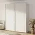 Ruja 175cm 2 Door Sliding Wardrobe - Alpine White