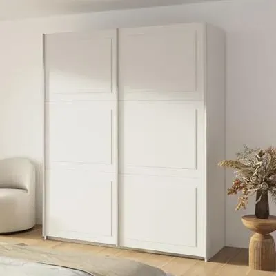 Ruja 175cm 2 Door Sliding Wardrobe - Alpine White image