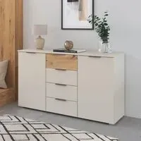 Sajo 2 Door Sideboard - Champagne, Artisan Oak