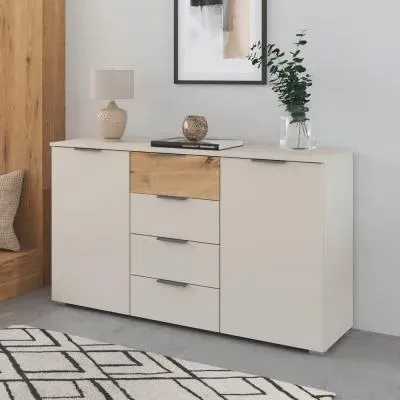 Sajo 2 Door Sideboard - Champagne, Artisan Oak image