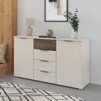 Sajo 2 Door Sideboard - Champagne, Atlantic Dark Oak