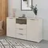 Sajo 2 Door Sideboard - Champagne, Atlantic Dark Oak