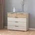 Sajo 3+2 Drawer Chest - Champagne, Artisan Oak