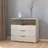Sajo 3+2 Drawer Chest - Champagne, Atlantic Dark Oak