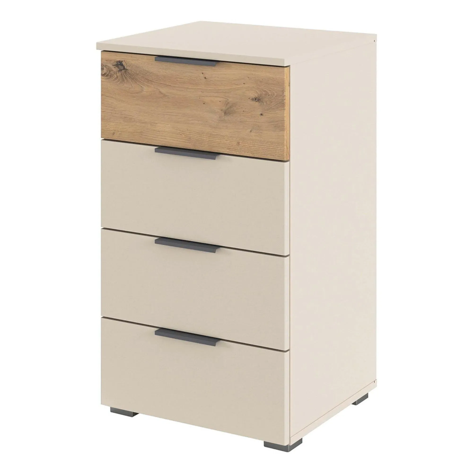 Sajo 4 Drawer Chest - Champagne, Artisan Oak