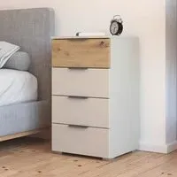 Sajo 4 Drawer Chest - Champagne, Artisan Oak