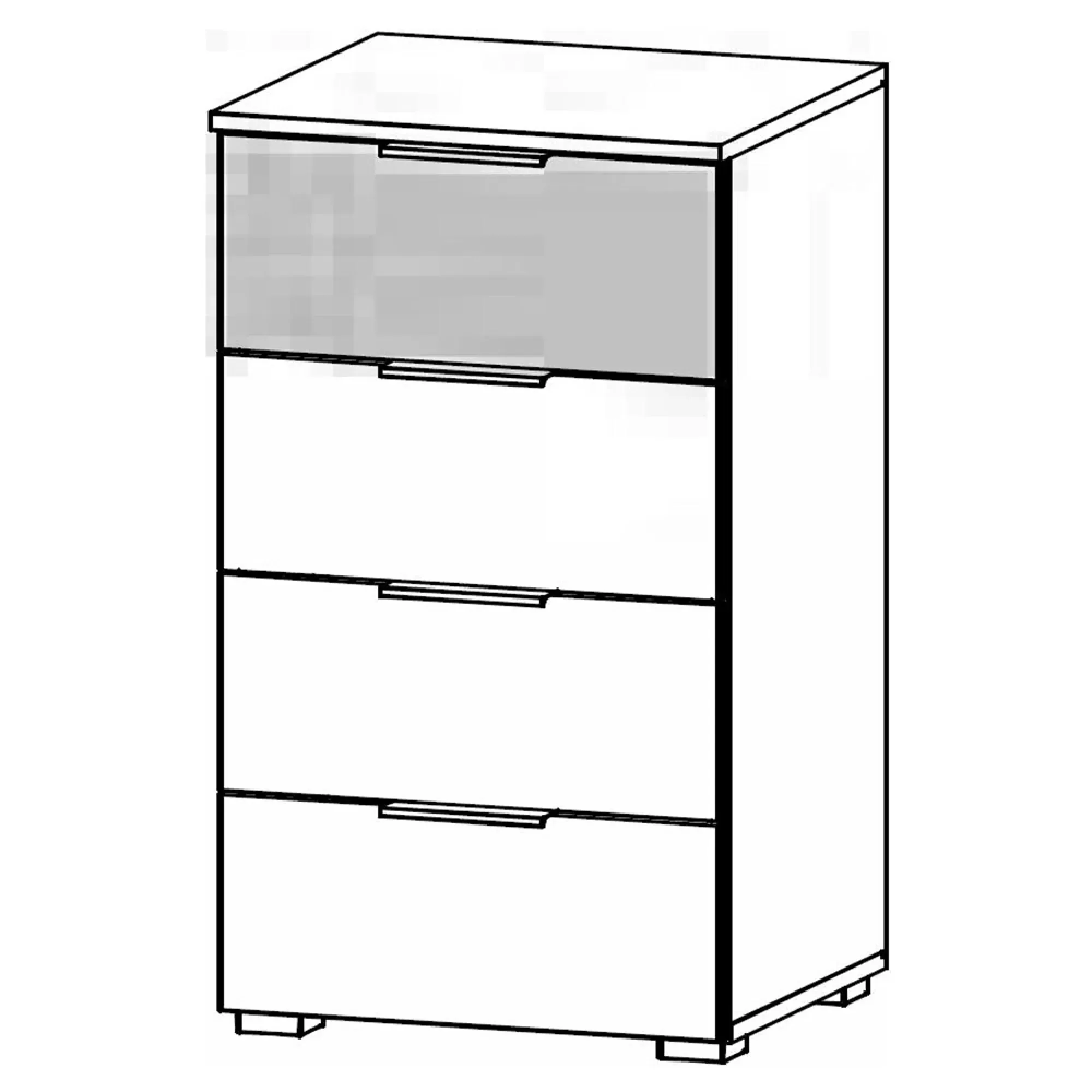 Sajo 4 Drawer Chest - Champagne, Atlantic Dark Oak