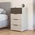 Sajo 4 Drawer Chest - Champagne, Atlantic Dark Oak