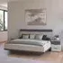 Sajo King Size Bed with 2 Bedside Cabinets - Champagne