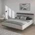Sajo Queen Size Bed Frame - Champagne, Metallic Dark Grey