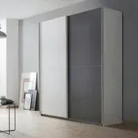 Saturn 175cm 2 Door Sliding Wardrobe - White