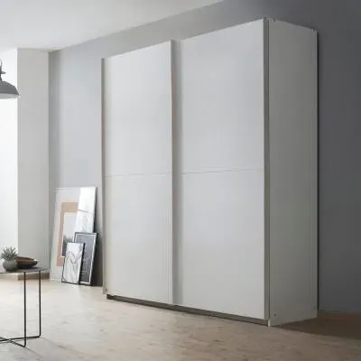 Saturn 175cm 2 Door Sliding Wardrobe - White
