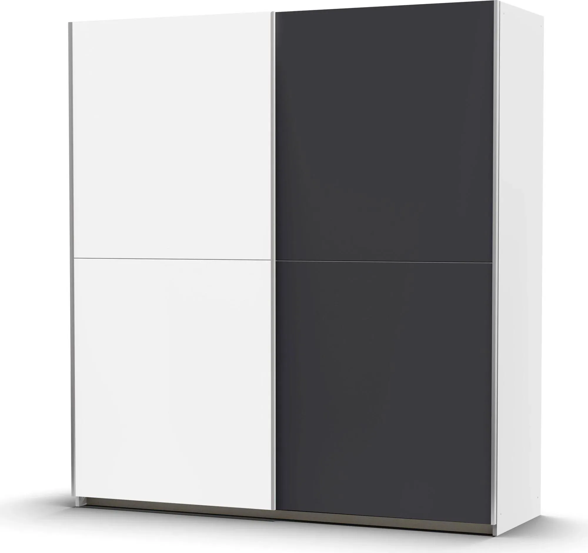 Saturn 175cm 2 Door Sliding Wardrobe with Extras - White