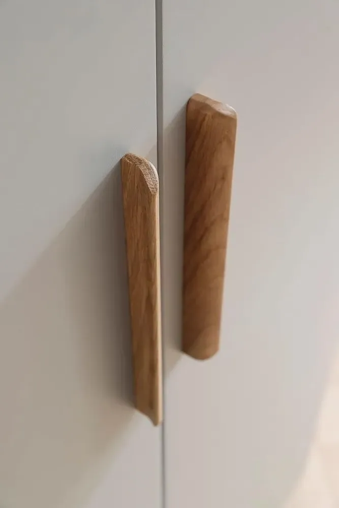 Skandi Quadra-Spin 3 Door Wardrobe with Drawers - Grey