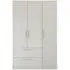 Skandi Quadra-Spin 3 Door Wardrobe with Drawers - Grey