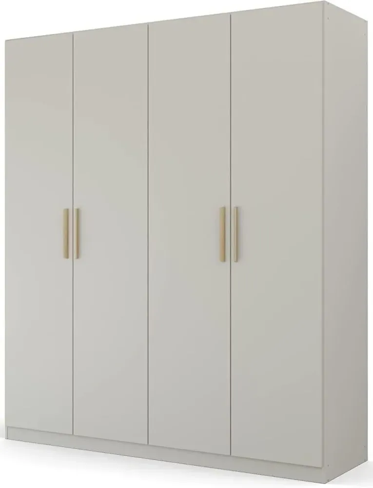 Skandi Quadra-Spin 4 Door Wardrobe - Grey