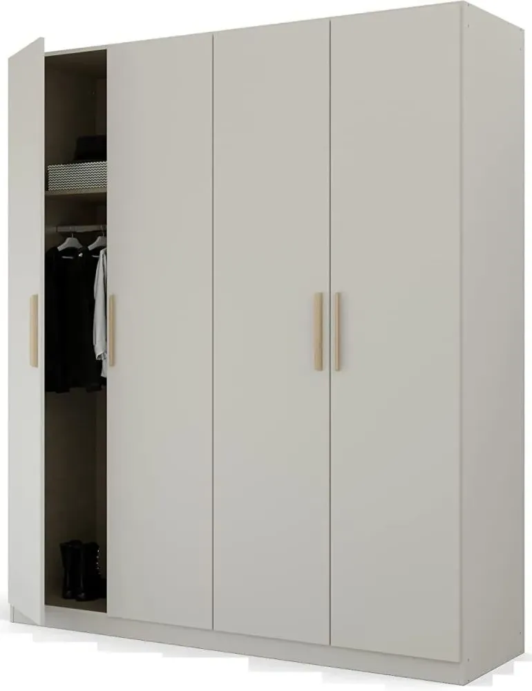 Skandi Quadra-Spin 4 Door Wardrobe - Grey