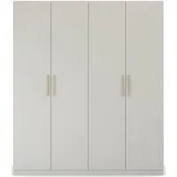Skandi Quadra-Spin 4 Door Wardrobe - Grey