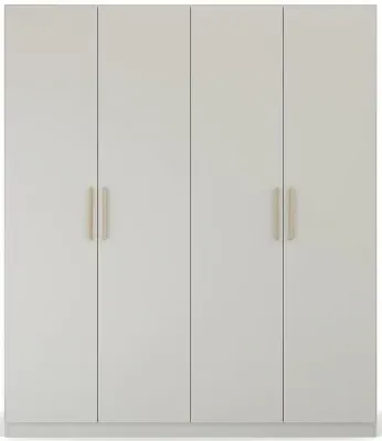 Skandi Quadra-Spin 4 Door Wardrobe - Grey