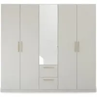 Skandi Quadra-Spin 5 Door Combi Wardrobe - Grey