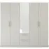 Skandi Quadra-Spin 5 Door Combi Wardrobe - Grey