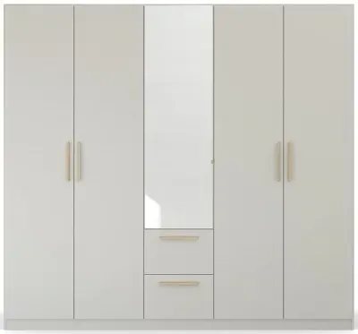 Skandi Quadra-Spin 5 Door Combi Wardrobe - Grey image