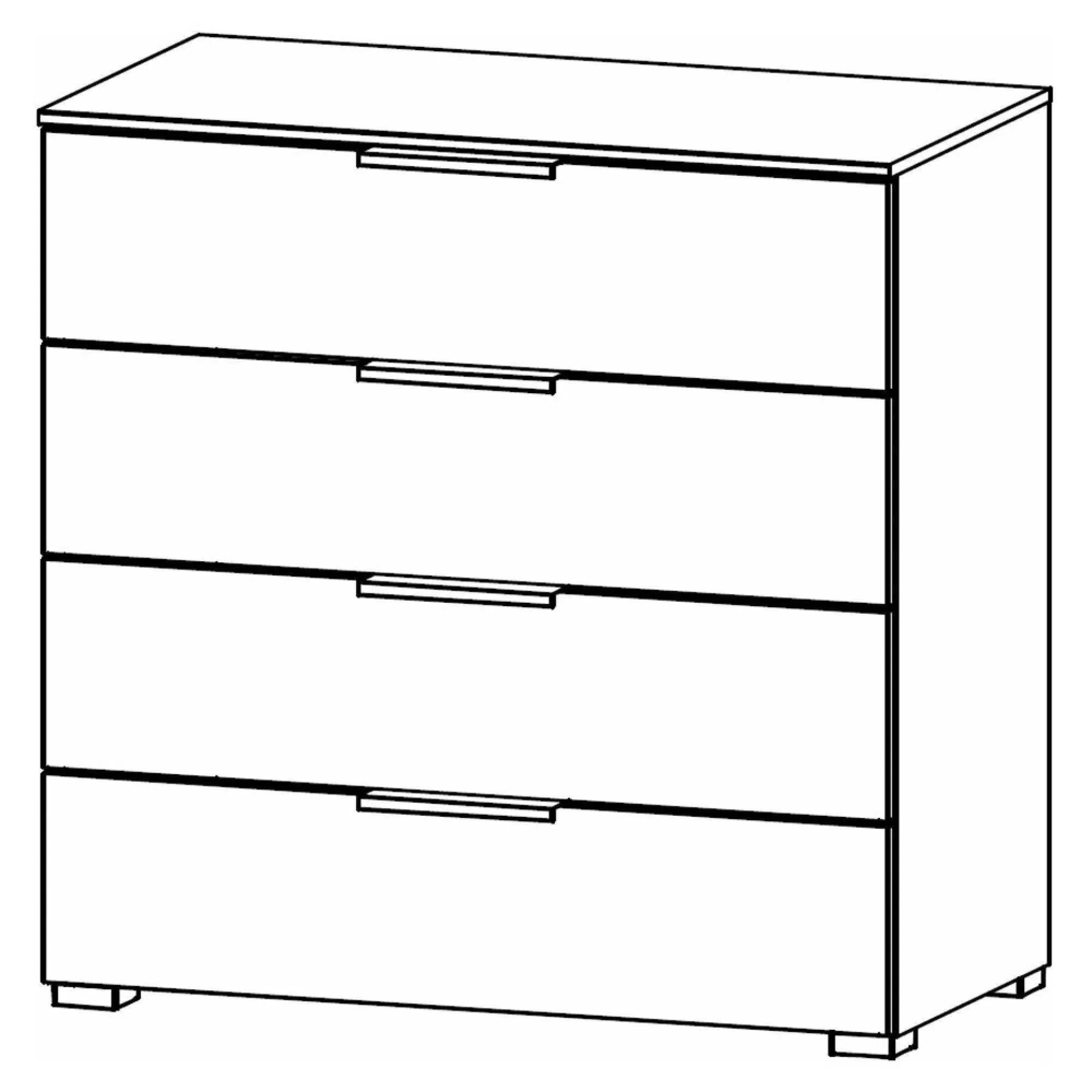 Skat Meridian 4 Drawer Chest - Graphite